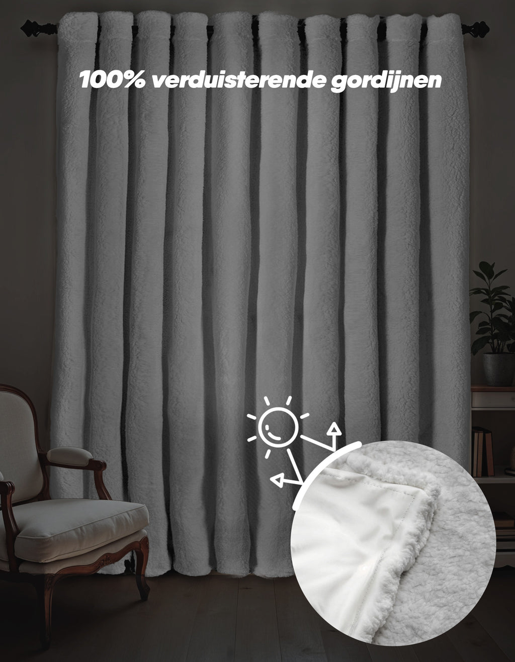 Teddy Gordijnen Black Out Ringen